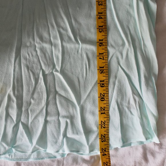 NWT Anthropologie Maeve Lattice Neckline Top in Sky Size 8 Soft Mint Green Rayon - Picture 10 of 10